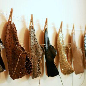 Anniel Tobacco cognac Brown leather tie ankle  booties 6 36 made in Italy NWT